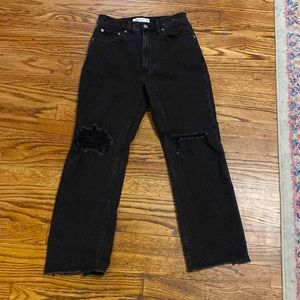 Abercrombie Ultra High Rise Ankle Straight Jeans Short Length Size 26